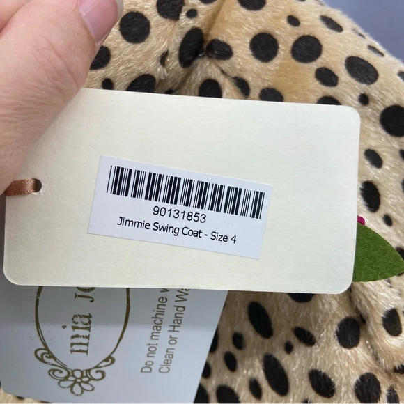Joyfolie Mia Joy Cheetah Animal Print Faux Fur Jimmie Swing Coat Size 4 NWT - Picture 5 of 10